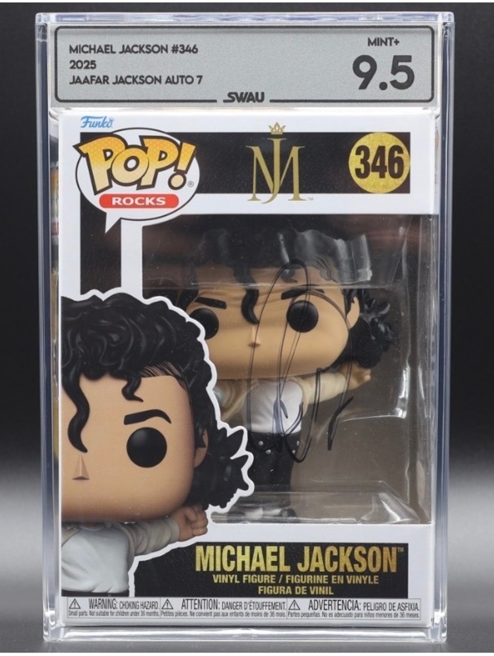 Jaafar Jackson signed Michael Jackson #346 graded Mint+ 9.5 Auto 7 SWAU COA